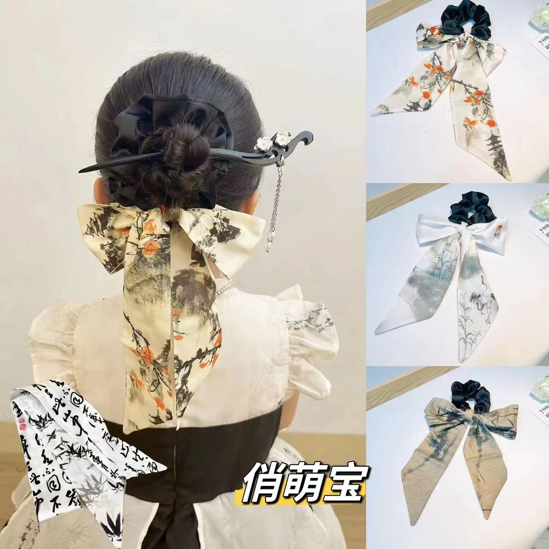 【俏萌宝】国风蝴蝶结发饰头绳发圈发绳飘带超仙少女韩版气质头饰