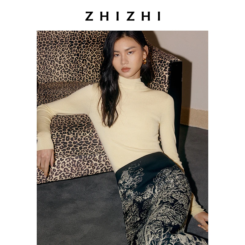 致知  归风便/催雪 半高领针织衫女25春纤云衫高级感ZZ2DAKZT009