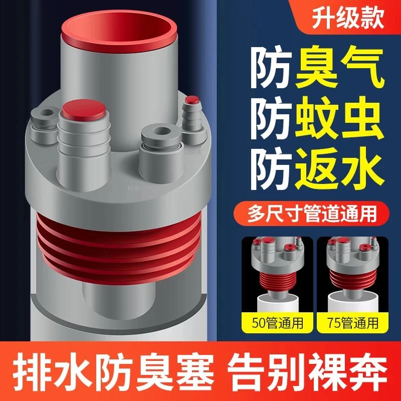 九牧王厨房下水管集成密封塞洗菜盆池净水排水多功能三通防臭地漏