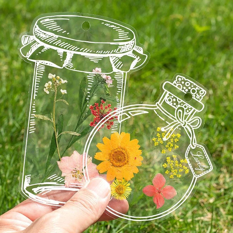 点砚透明干花制作夹树叶标本植物diy手工收集册标本册材料包书签