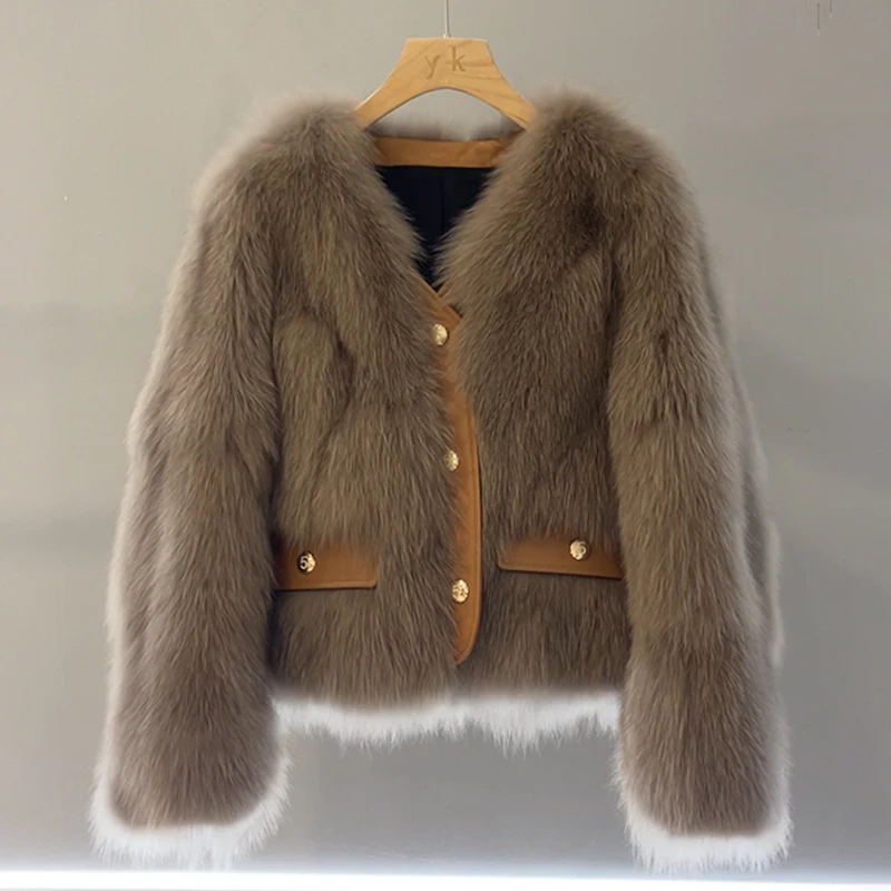 托卡毛毛外套女中长款秋冬款韩版气质百搭环保毛毛外套33317#