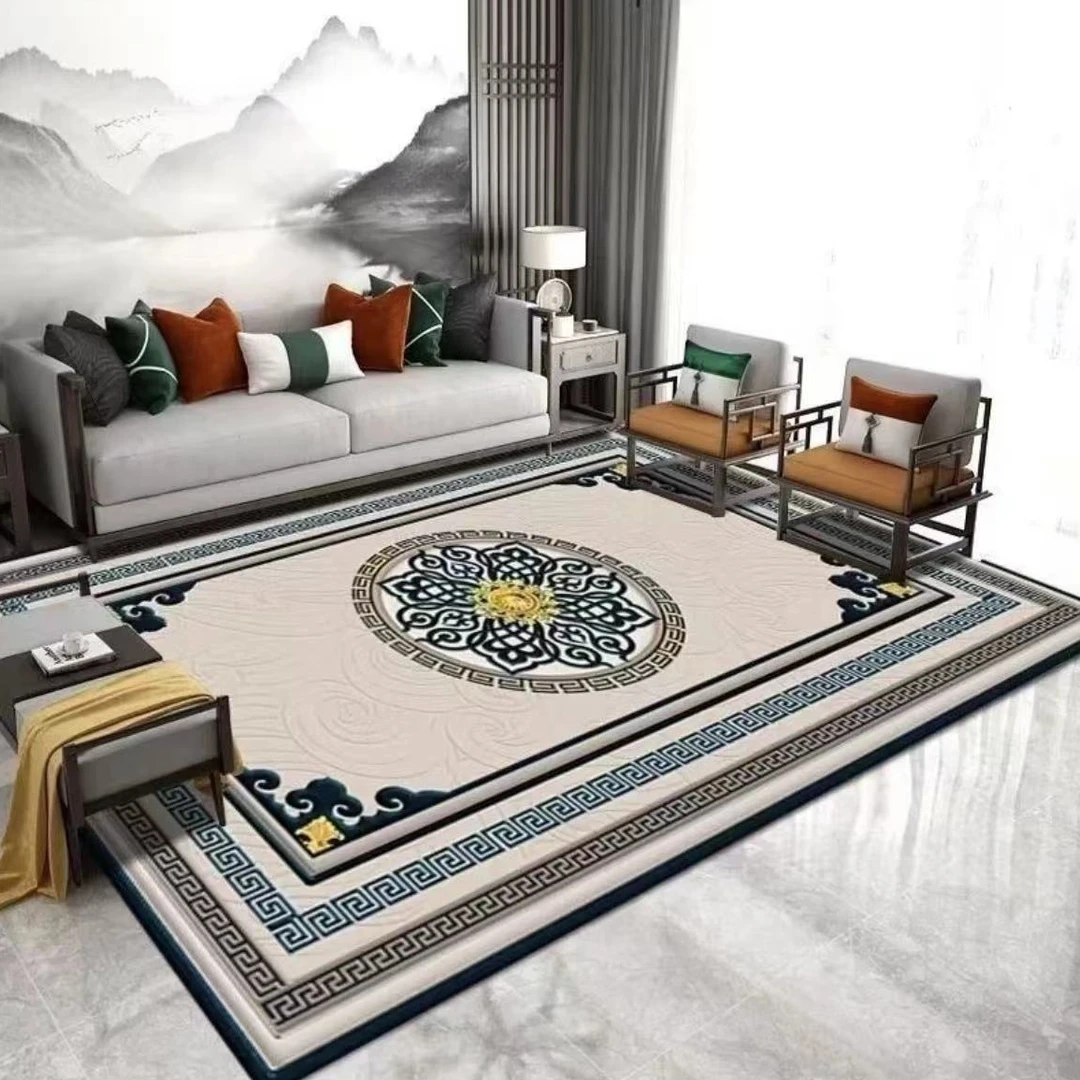 加大加厚客厅茶几沙发地毯满铺定制防滑中式地垫百搭卧室进门玄关
