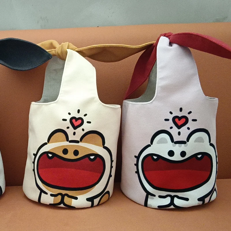 弘娜×哈皮家族 原创便当包手提单肩包水桶包女士小众时尚休闲包包