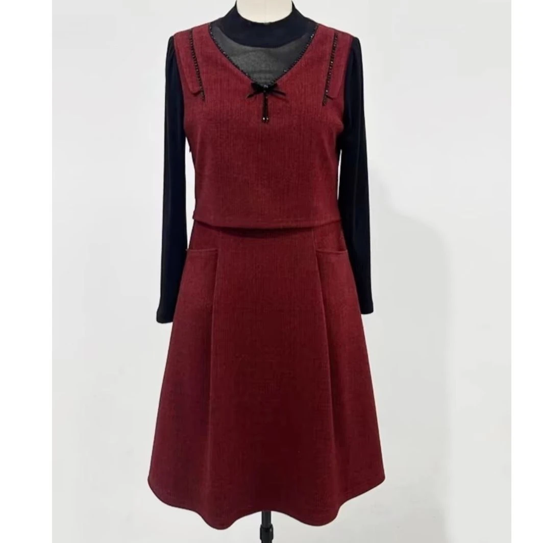 【HQ532】新款轻奢时尚休闲简约百搭减龄气质春季连衣裙秋裙