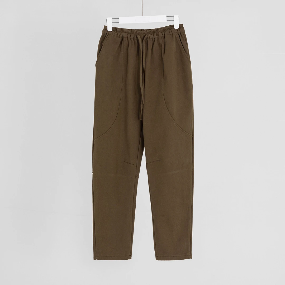 （几里）气质纯色设计感美拉德休闲长裤 裤长94 114220