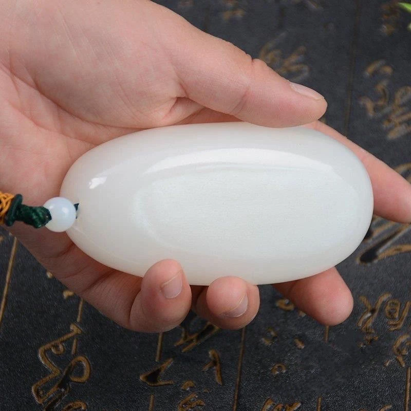 玉手把件 裸石玉石白玉文玩件圆润可做优化