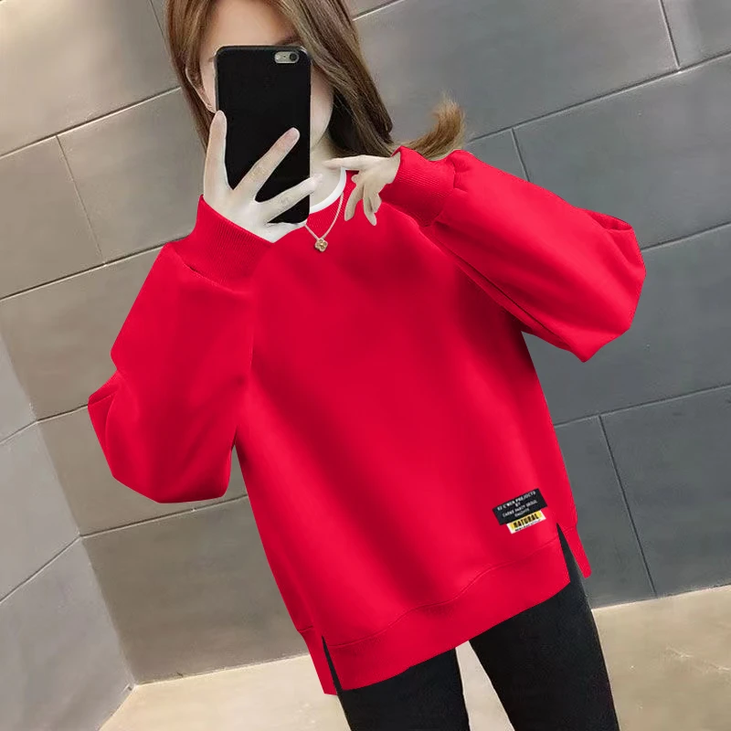 时尚款秋冬季蛇年本命年喜庆红色衣服卫衣百搭上衣2025新年款爆款