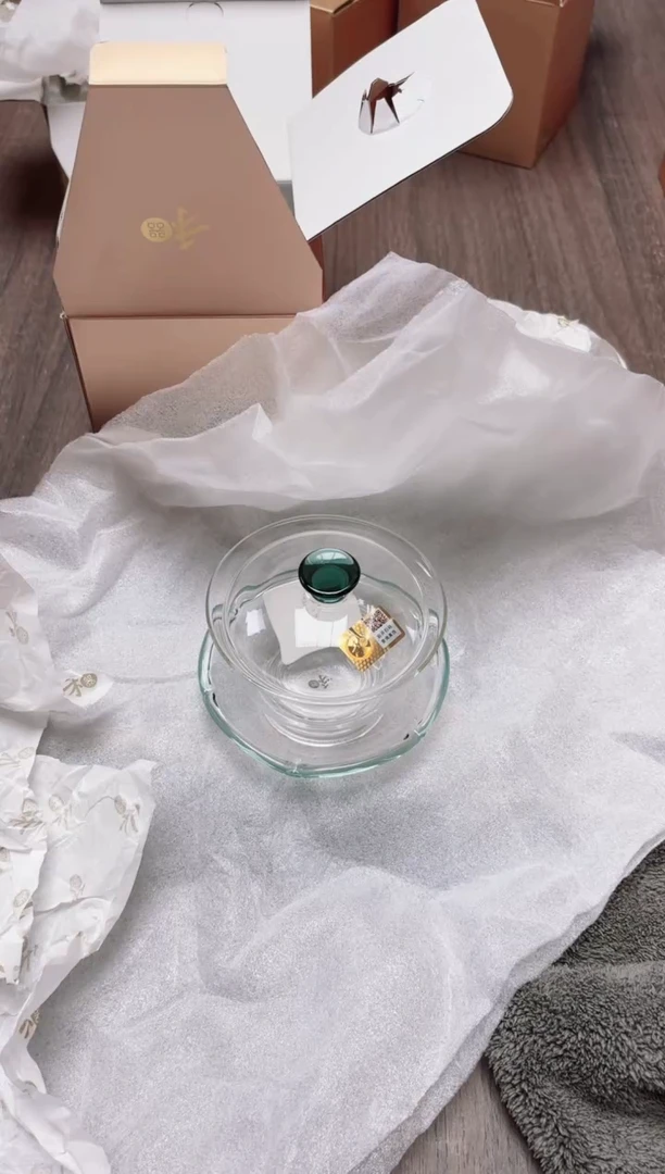 【闪购商品】禾器沁莲盖碗墨绿色