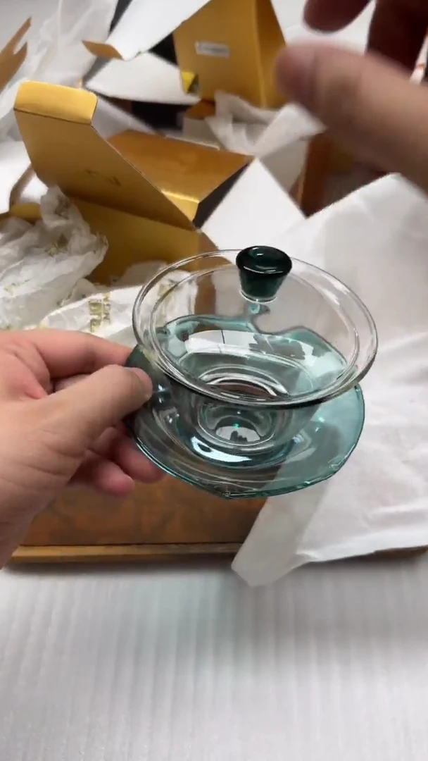 【闪购商品】风谜荷叶盖碗墨绿