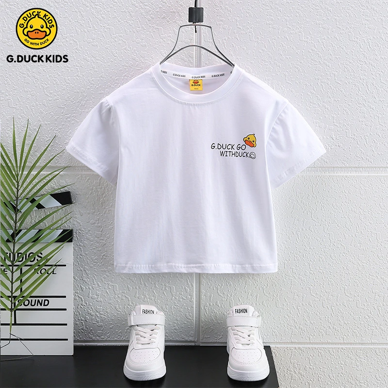 小黄鸭儿童T恤宝宝夏季短袖男女宝透气休闲百搭上衣