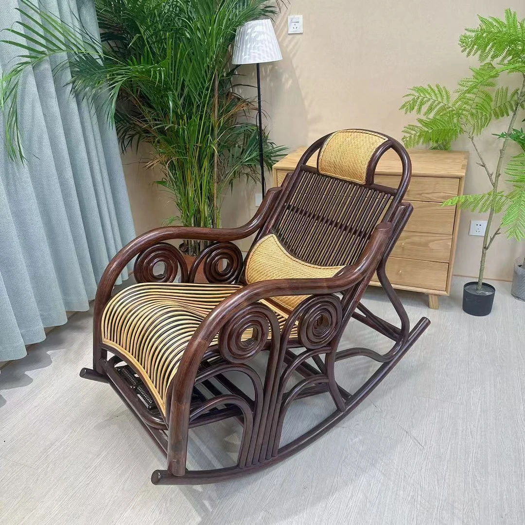 {南象}手工单杆全藤摇摇椅午睡椅家用老年人户外