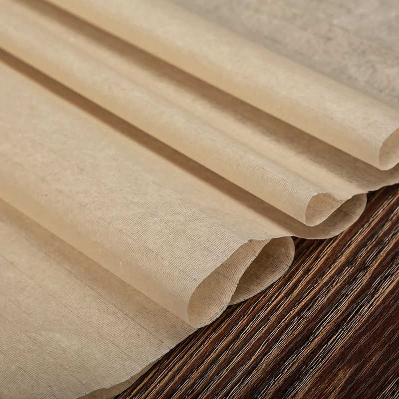 超薄扎花蝉翼宣纸毛边纸三尺四尺六尺仿古蝉衣宣纸国画工笔画专用