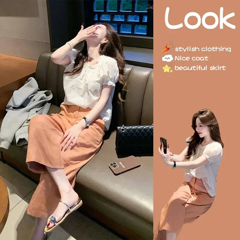 3034+3035夏装搭配一整套时尚韩系舒适穿搭休闲裤两件套装女