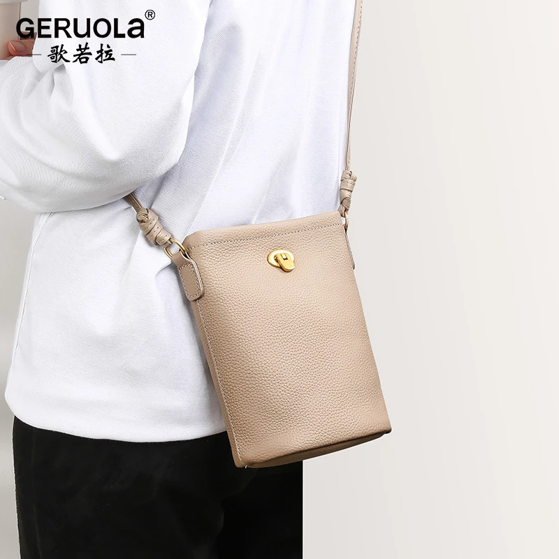 手机包女士真皮2025新款大容量牛皮简约单肩包斜挎女式手机收纳包