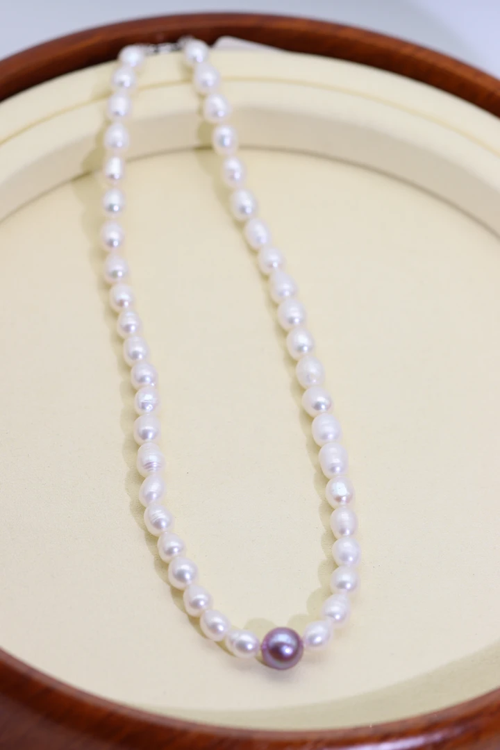 414 紫气东来白色珍珠项链