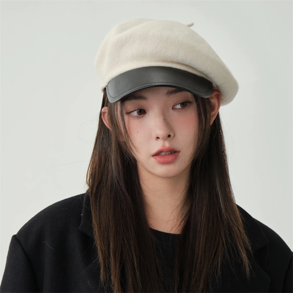 秒变财阀千金！贝雷帽新款洋气帽子冬款女冬季2023年爆款画家帽冬