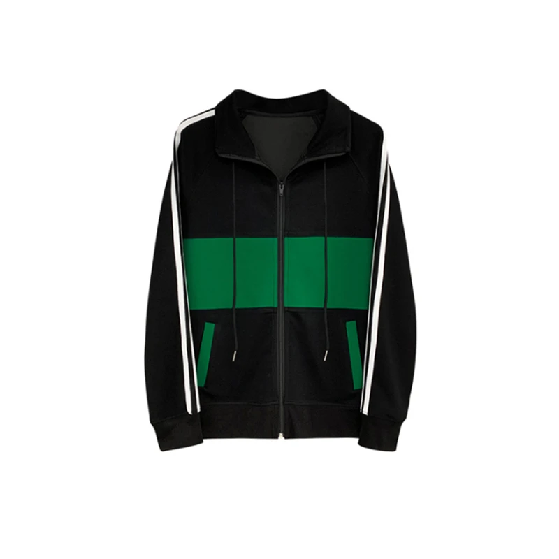 【美式复古】欧货撞色液态棉卫衣外套500018