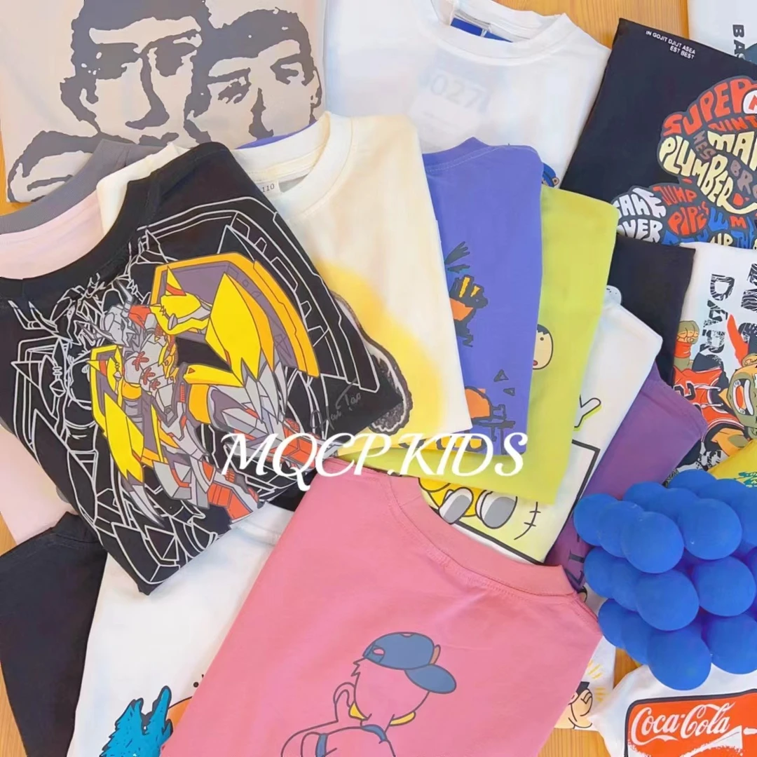 M（编码501-599）2025夏季新款中大童短袖圆领时尚