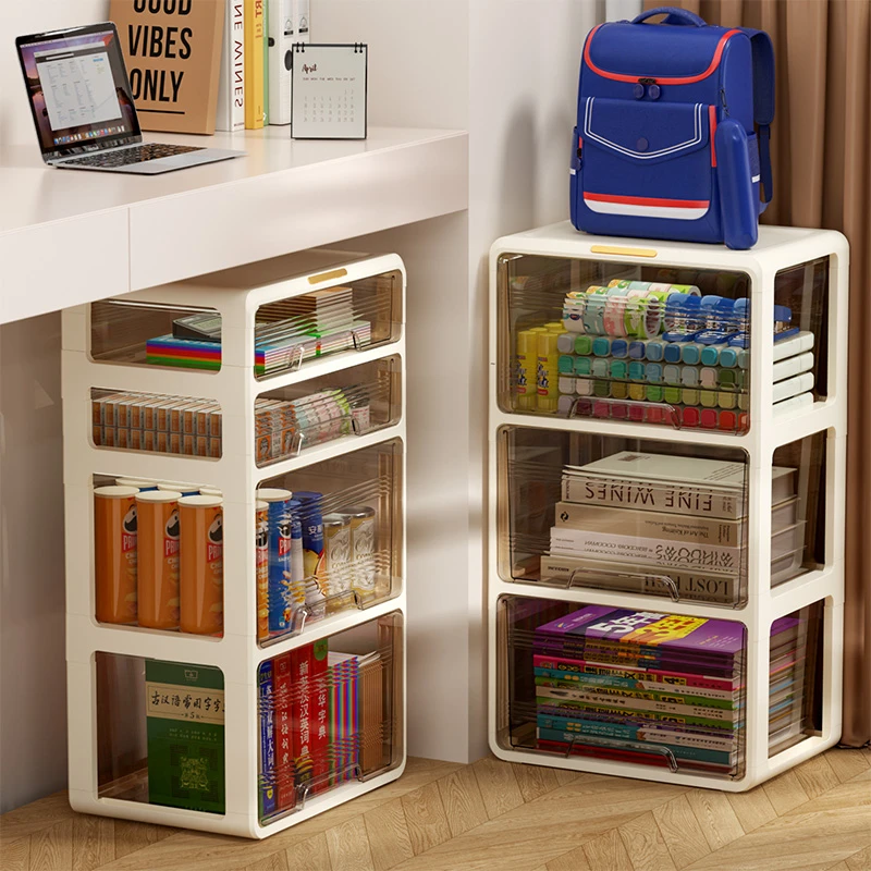 桌下收纳柜宿舍卧室抽屉式移动塑料储物柜学生书本文具杂物置物柜