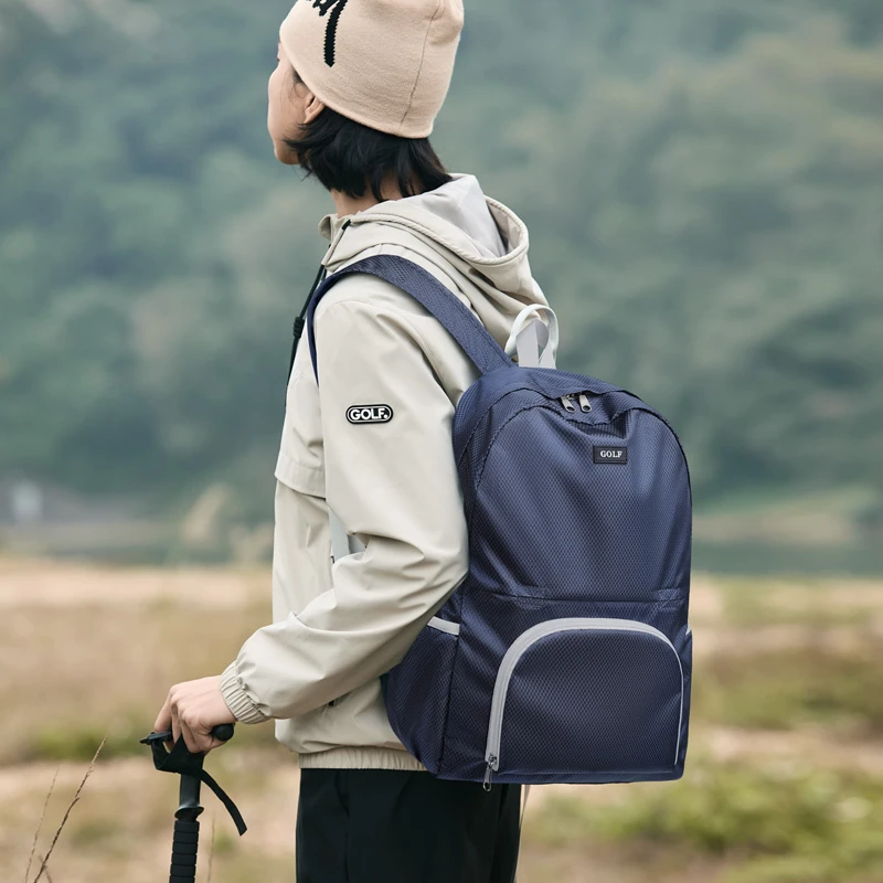 GOLF/高尔夫可折叠双肩背包登山男女手提16英寸电脑包户外旅行包
