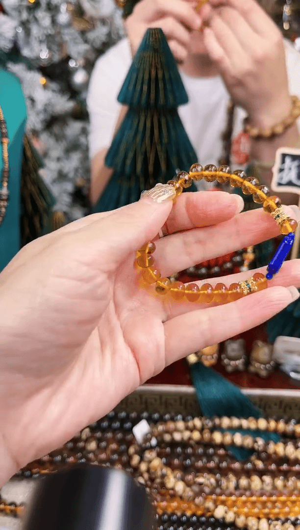 【闪购商品】琥珀手链未镶嵌抚顺琥珀手串 DEB122323