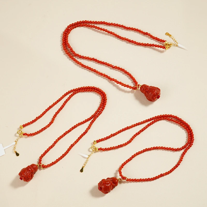 【老掌柜】财神/南红项链/多样性发一件 AGZ030104