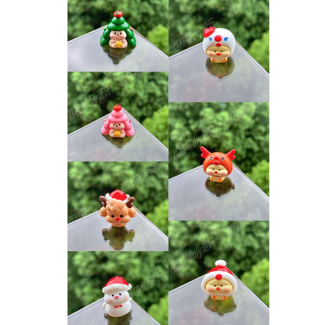 【9宫格】【许愿+对对碰】圣诞节卡通动物微景观树脂DIY