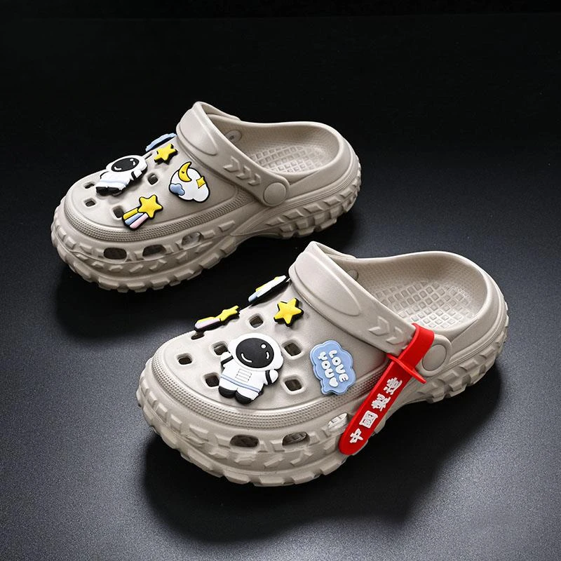 男童洞洞鞋儿童拖鞋夏季新款家居男孩室内凉鞋软底防滑小孩沙滩鞋