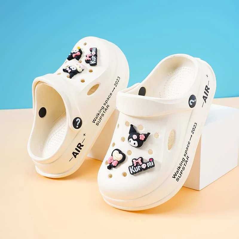 洞洞鞋女童卡通库洛米儿童拖鞋夏季防滑透气踩屎感女孩外穿沙滩鞋
