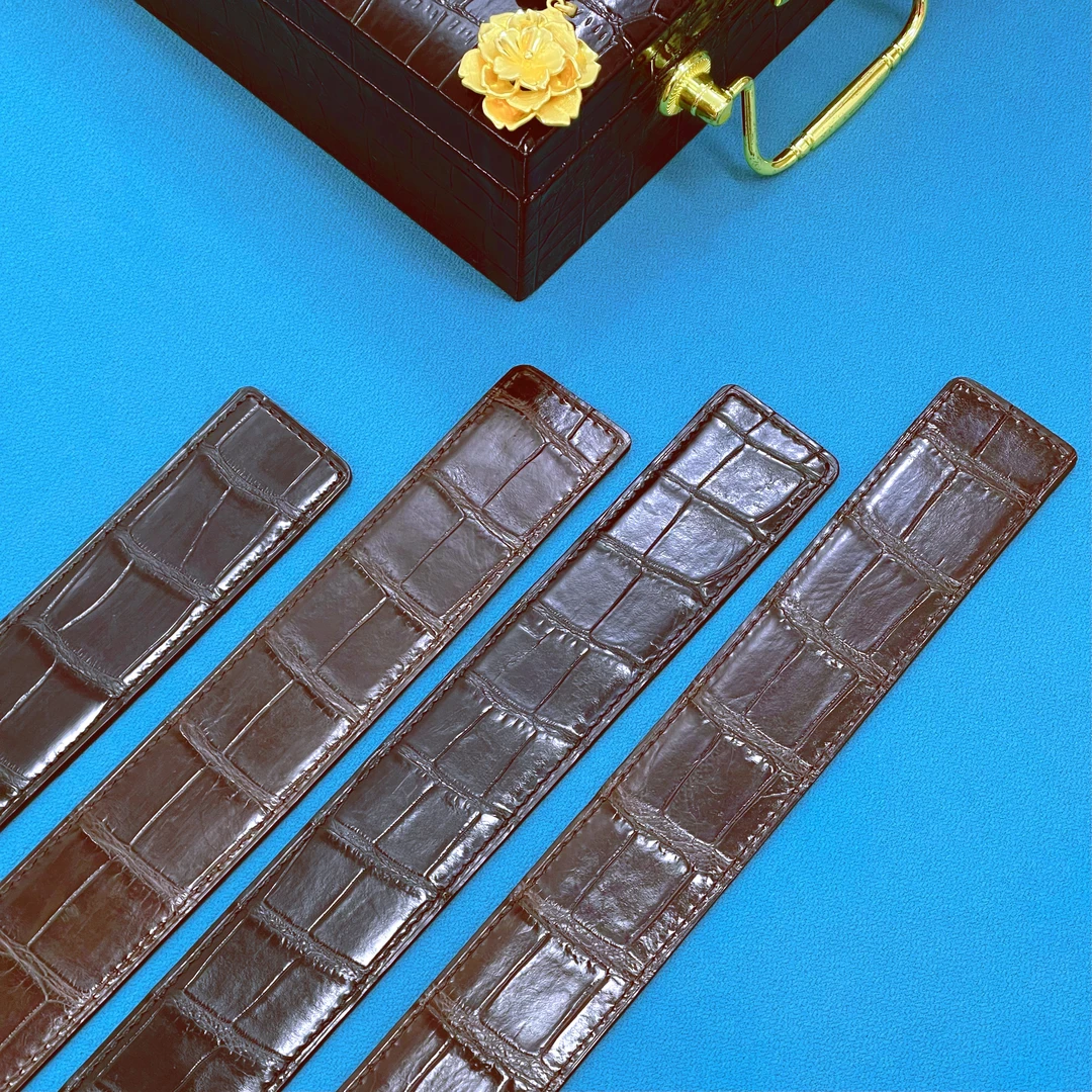 3.8扣眼鳄鱼皮腰带尼罗双面肚皮男式男士真皮商务高档百搭礼盒装