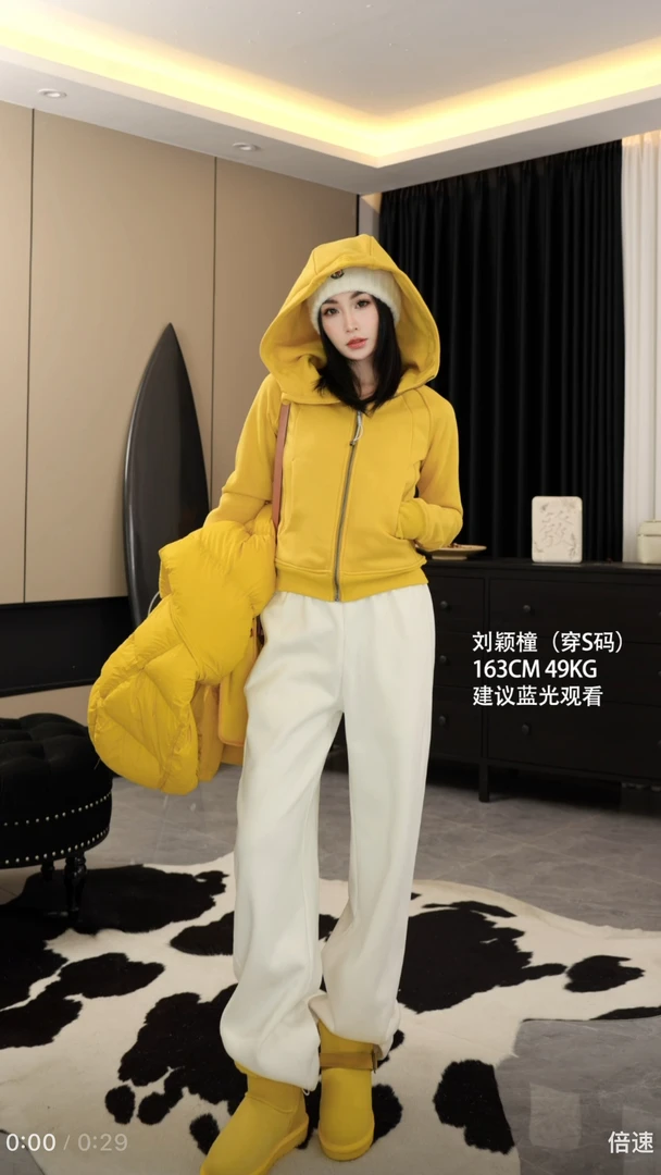 【劉發發】W217【显瘦卫衣】新款时尚气质显瘦高级加绒刺绣卫衣