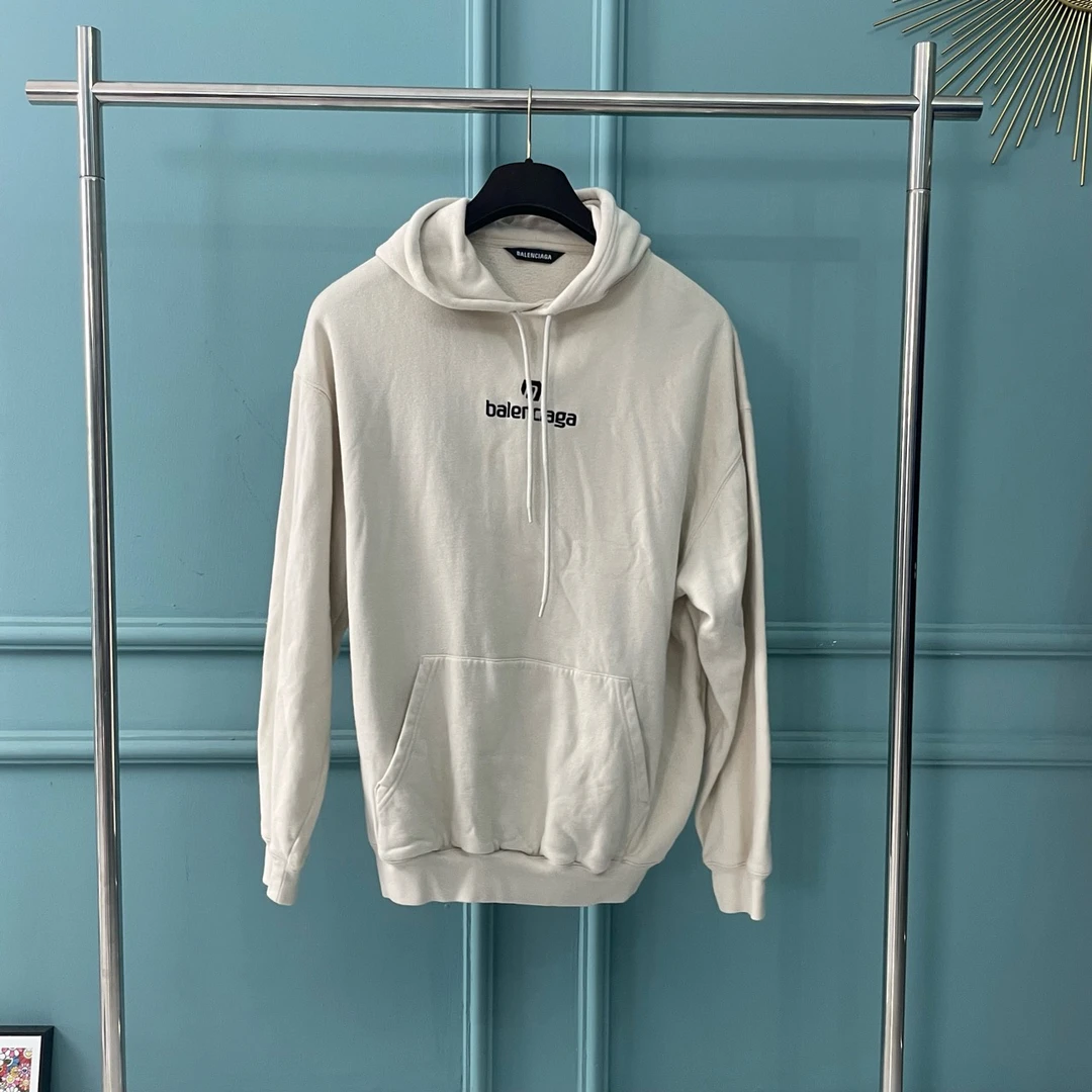 balenciaga 巴黎世家 运动胸口刺绣 logo帽衫 尺码xxs 成色99新
