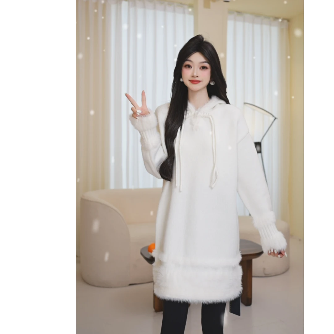 Basic House/百家好轻奢百搭中长款加厚秋冬针织毛衣KG82