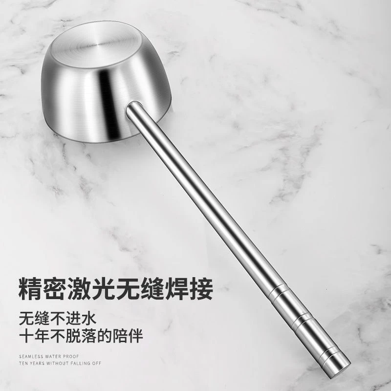 不锈钢水勺厨房水瓢家用水漂舀水加长柄商用水舀子勺子打汤勺长把