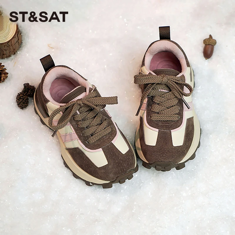 星期六童鞋冬季新款运动鞋休闲加绒百搭女童鞋子防滑男童鞋子L88