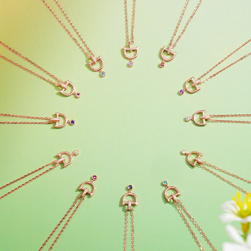 I Do生辰石系列18K金项链X00059气质时尚百搭复古好运守护定制