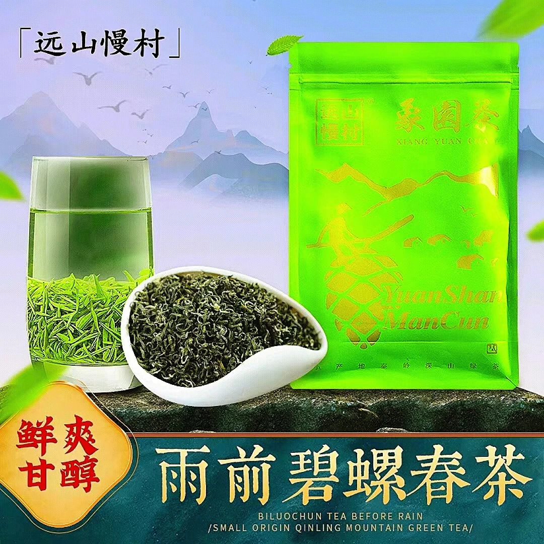 陕南高山绿茶镇安象园茶远山慢村雨前碧螺春浓香口粮茶青茶250g