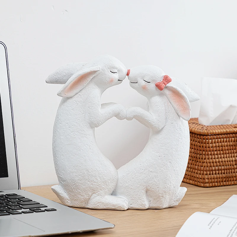 慧心巧聚兔子止怒小摆件卧室电视柜装饰品软装高级感摆设新婚礼物