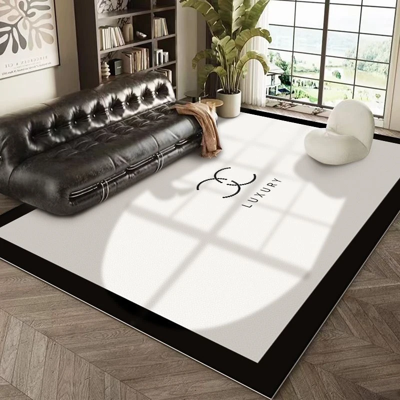 轻奢pvc免洗可擦客厅地毯小香风地垫子高级ins风简约防水茶几毯子