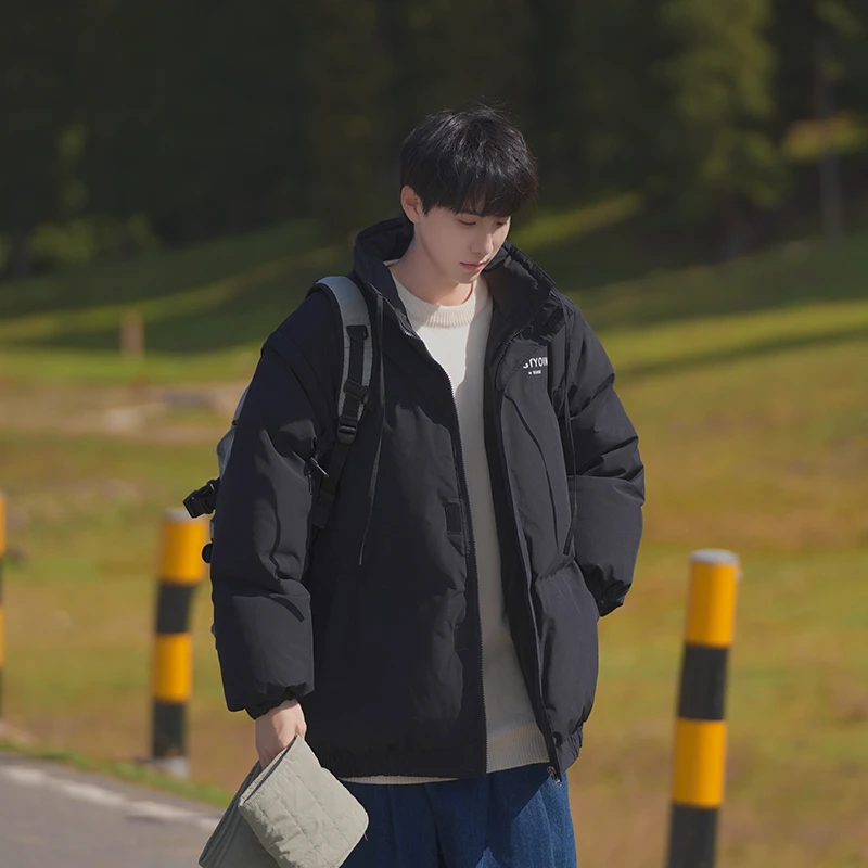 韩都衣舍棉衣男女冬季袖子可拆卸棉服保暖宽松棉服运动百搭情侣装