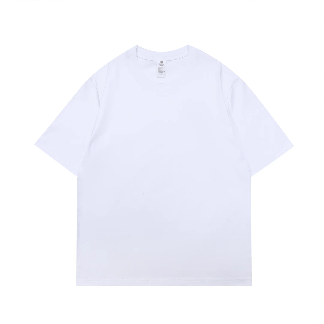 【100棉】男款百搭精梳棉圆领夏季打底衫纯色T恤宽松休闲短袖2302