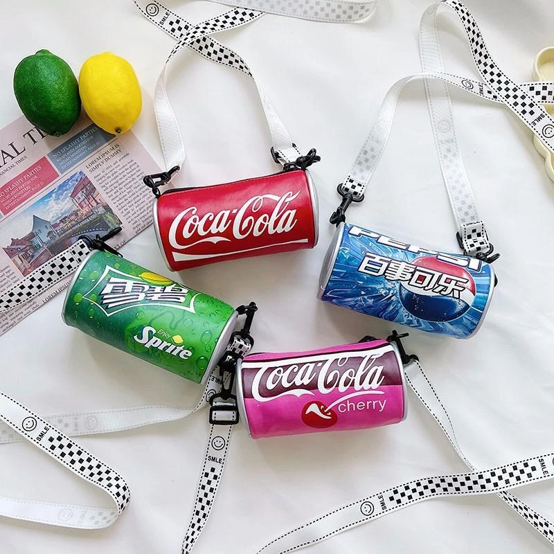 可爱男女潮流单肩包2021新款单肩斜跨包包单肩圆筒潮流单肩小包包