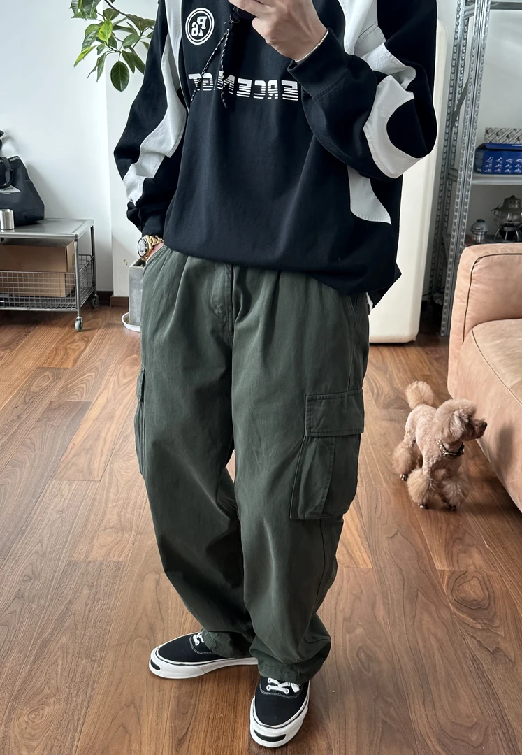 秋冬 日系工装裤宽松休闲长裤复古百搭-9007休闲裤
