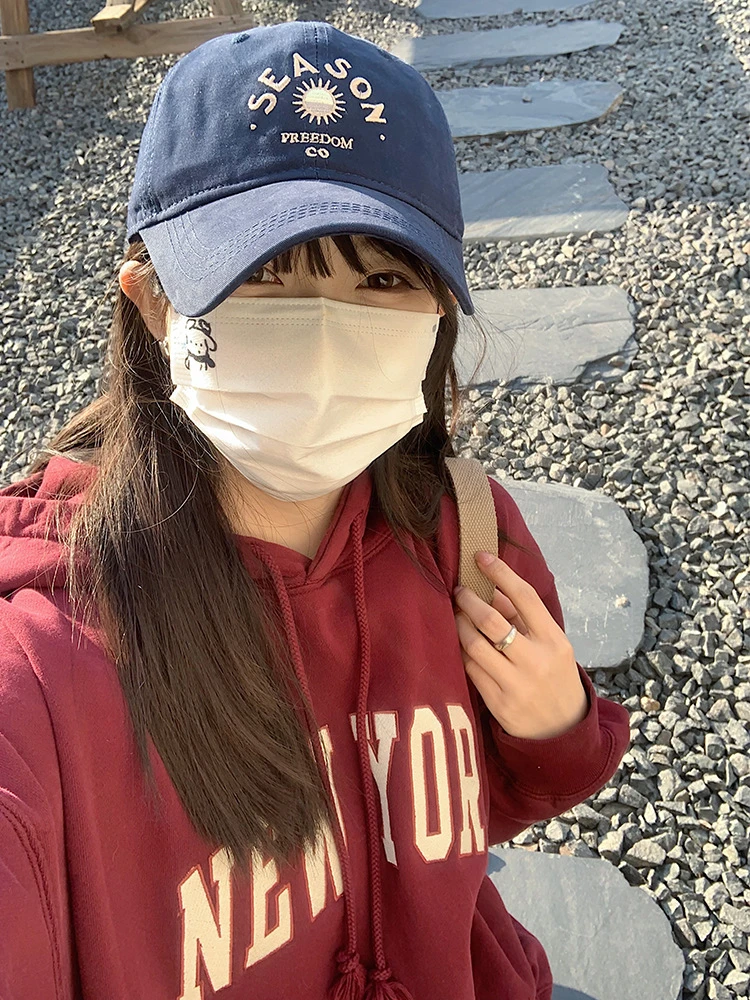 [SEASON]2024款百搭休闲鸭舌帽子女春夏深顶显脸小遮阳棒球帽