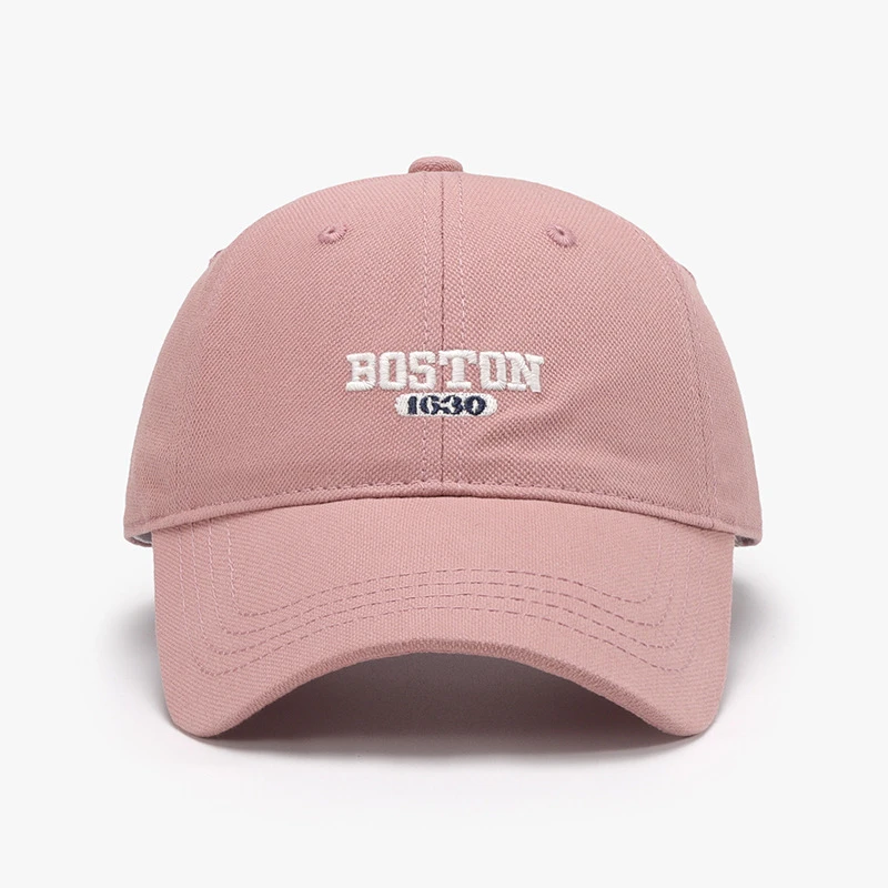 [BOSTON]棒球帽户外软顶帽子户外百搭时尚弯檐遮阳字母刺绣鸭舌帽