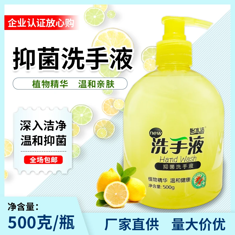 怡水洁抑菌洗手液500g瓶装清香型滋润保湿家用泡沫丰富陕西浪洁