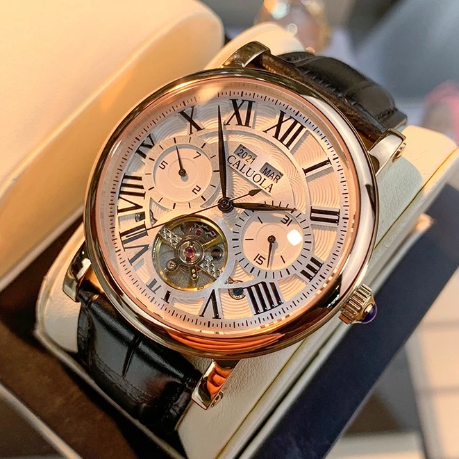 卡罗莱男士手表2025新款全自动机械表黑武士腕表防水商务高端男表