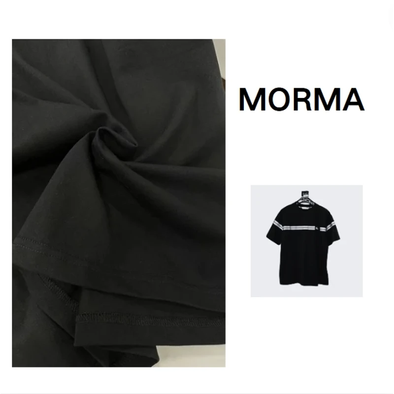 MAX【ES-10152】百搭休闲拼接圆领短袖T恤