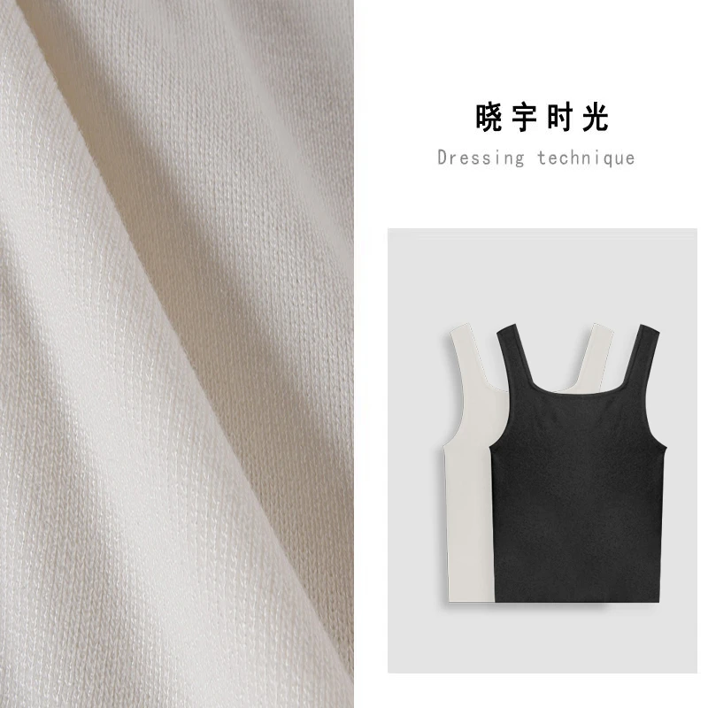 APOFCC【晓宇时光】针织方领背心 C002-605