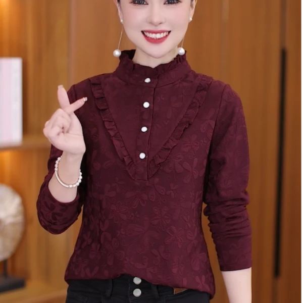 2024年新款洋气爆款减龄半高领外穿内搭加厚秋冬长袖显瘦上衣